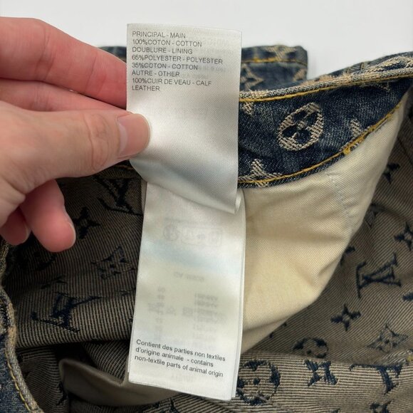 LOUIS VUITTON Monogram Denim Tailored Pants - Picture 7 of 12